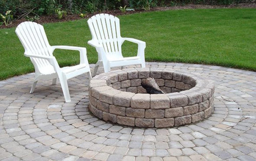 Stone Oasis Circle Firepit Crown Spas, Round Stone Fire Pit